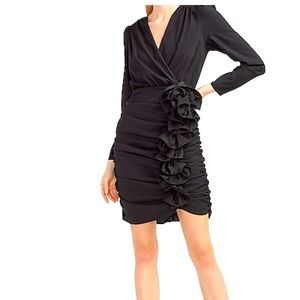 Ruched Ruffle Skirt Dress